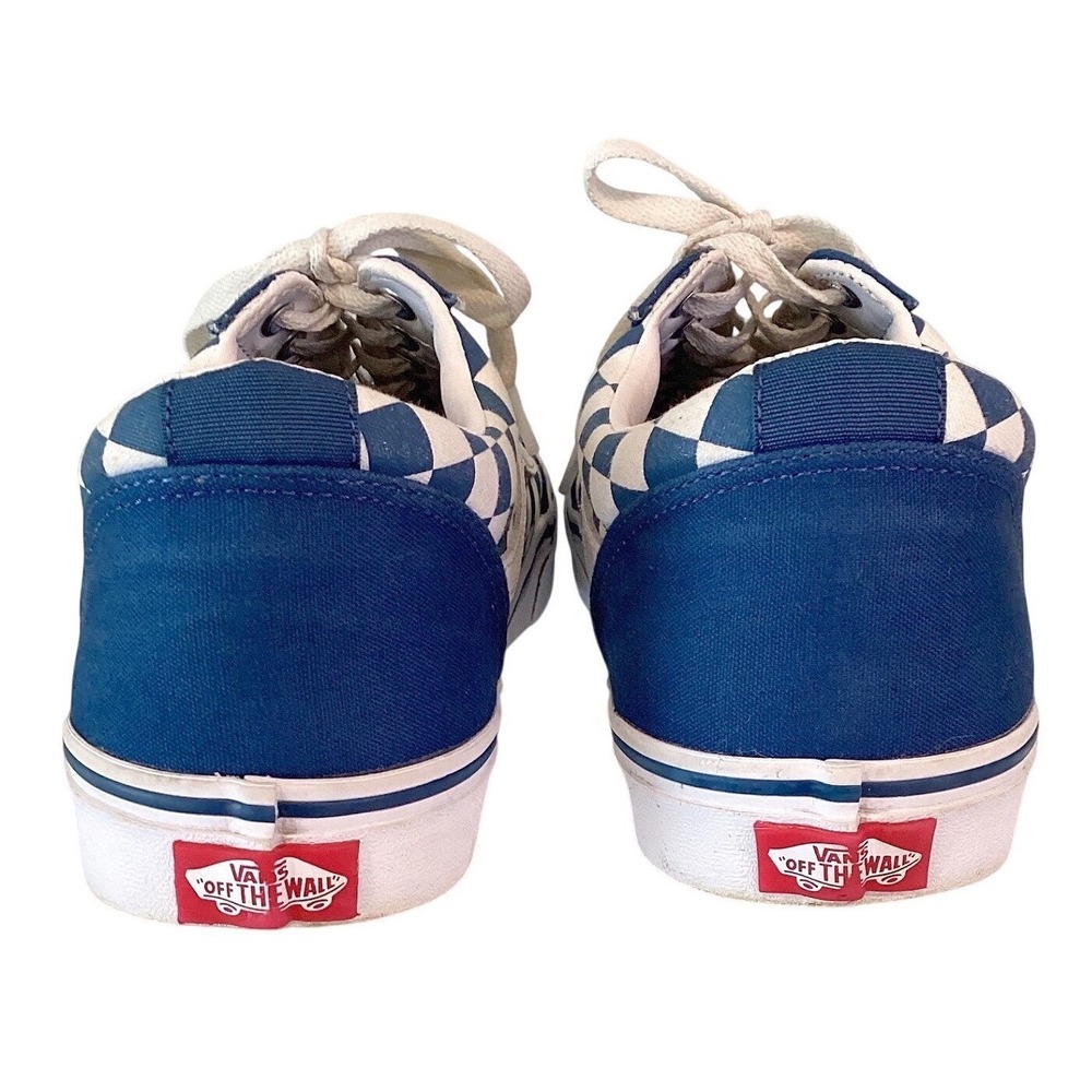 Vans Men's Ward Royal Blue Checkerboard Low Top Skate Shoes Sneakers Canvas 10.5 - Picture 4 of 6